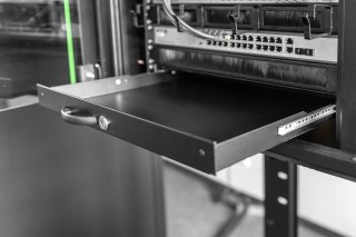 Półka z klawiaturą zamykana na klucz 19" 1U Digitus czarna RAL 9005