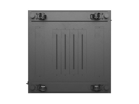 Szafa instalacyjna RACK stojąca 19" 15U 600x600 czarna drzwi perforowane Lanberg (flat pack)