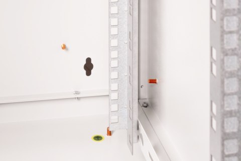 Szafa sieciowa wisząca Unique 19" 20U rack 600x600, drzwi szyba, szary, niedzielona, złożona, 100kg