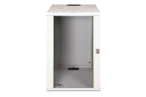 Szafa sieciowa wisząca Unique 19" 20U rack 600x600, drzwi szyba, szary, niedzielona, złożona, 100kg