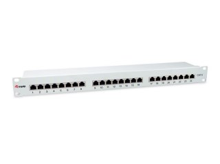 Wyposażenie 19" Patch Panel 24xRJ45 Cat6 FTP 1U 250MHz RAL7035