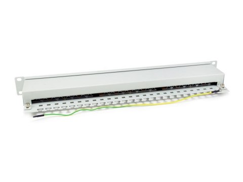 Wyposażenie 19" Patch Panel 24xRJ45 Cat6 FTP 1U 250MHz RAL7035