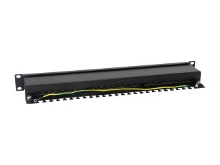 Wyposażenie 19-calowy panel krosowy 24xRJ45 Cat6 FTP 1U 250MHz RAL9005