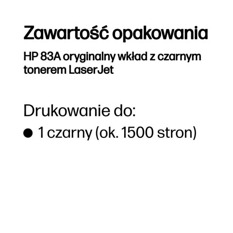 HP 83A oryginalny wkład z czarnym tonerem LaserJet