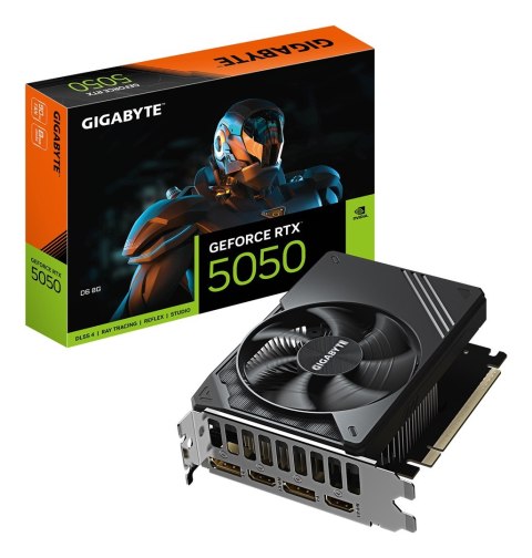 Karta graficzna Gigabyte GeForce RTX 5050 D6 8G | Technologia NVIDIA | 8 GB | GeForce RTX 5050 | Pamięć GDDR6 | Ilość portów HDM