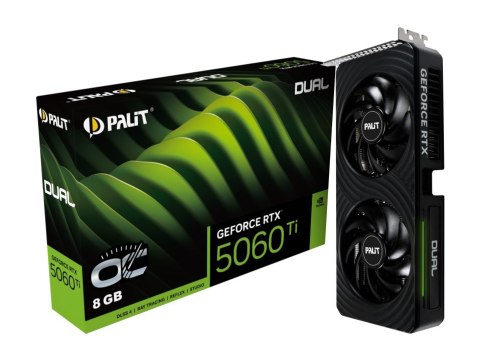 Karta graficzna Palit RTX5060Ti Dual OC 8 GB GDDR7 NE7506TT19P1-GB2062D sprzedaży detalicznej