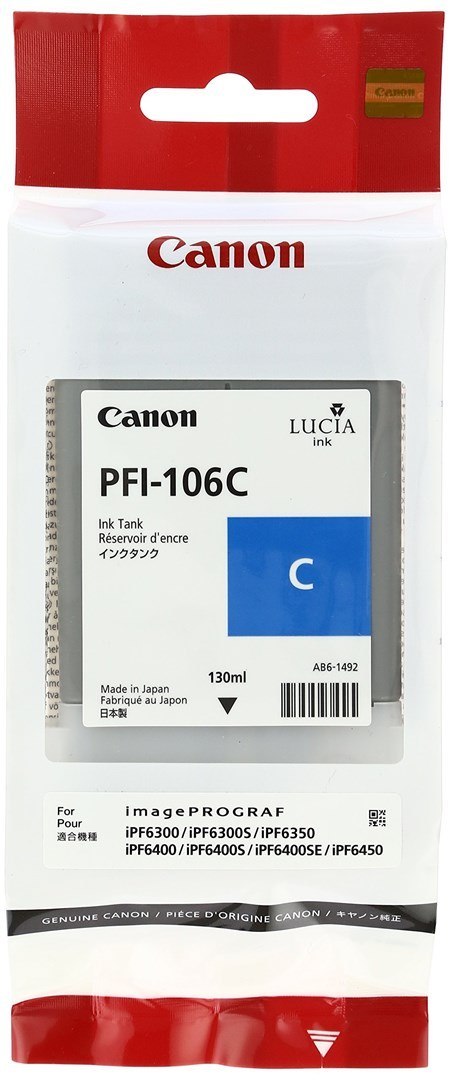 Kaseta Canon PFI-106C błękitna
