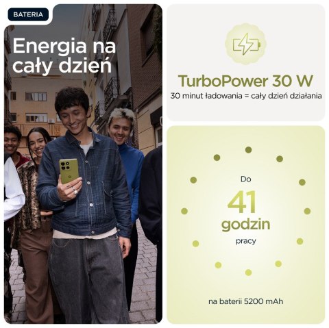 Telefon Motorola moto g86 5G, 16,9 cm (6.67"), 8 GB RAM, 256 GB pamięci, aparat 50 MP, Android 15, kolor zielony