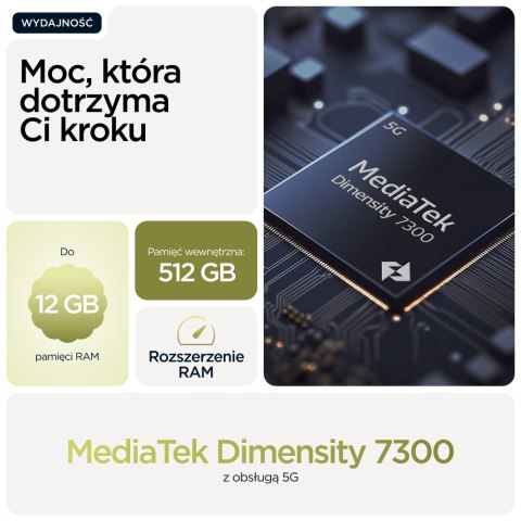 Telefon Motorola moto g86 5G, 16,9 cm (6.67"), 8 GB RAM, 256 GB pamięci, aparat 50 MP, Android 15, kolor zielony