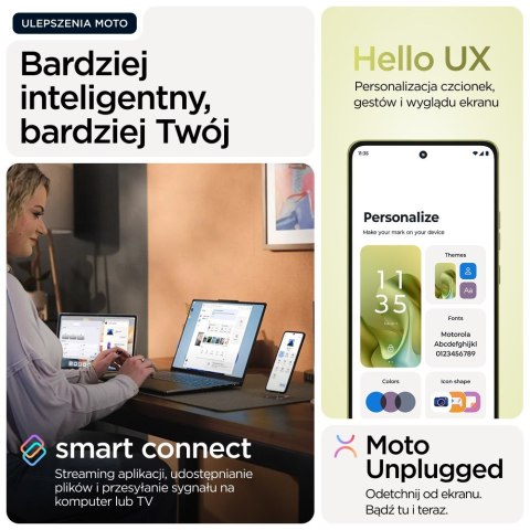 Telefon Motorola moto g86 5G, 16,9 cm (6.67"), 8 GB RAM, 256 GB pamięci, aparat 50 MP, Android 15, kolor zielony