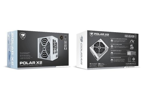 COUGAR Zasilacz POLAR X2 1050W ATX3.1/80 Plus Platynowy/Modułowy