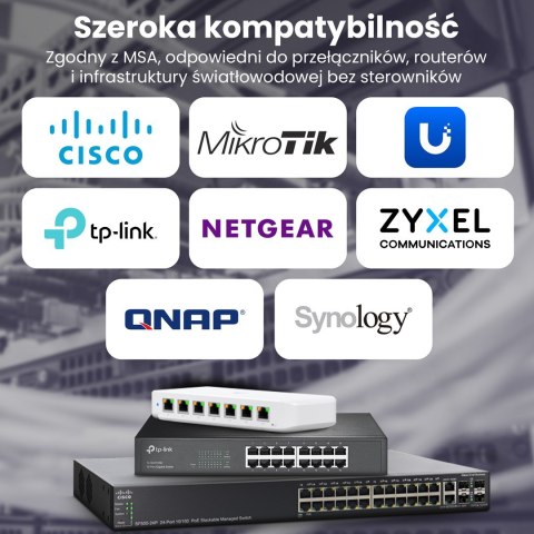 Extralink SFP28 25G 2-Pack | SFP28 Module | 25Gbps, LC/UPC Duplex, 1310nm, 10km, single mode, DOM moduł przekaźników sieciowych