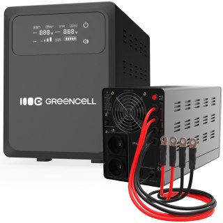 UPS zasilacz awaryjny Greencell PowerCore 2000VA 1200W AVR 24VDC LCD