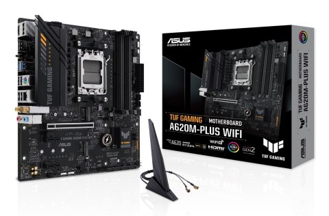 ASUS TUF GAMING A620M-PLUS WIFI AMD A620 Gniazdo AM5 micro ATX