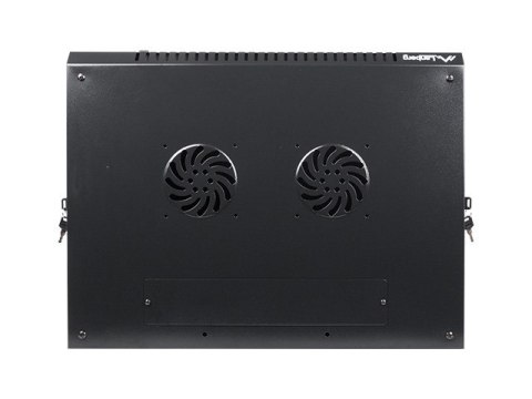 Lanberg szafa instalacyjna wisząca 19'' 12U 600x450mm czarna (drzwi szklane)