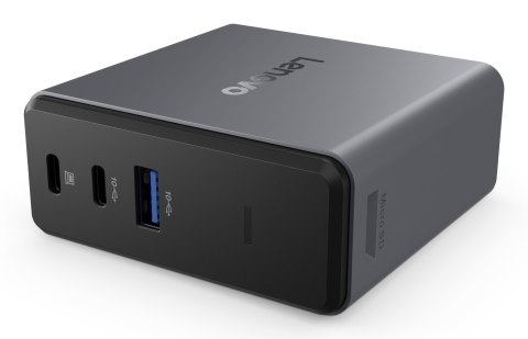 Lenovo X9 Charging GaN Dock Przewodowa USB 3.2 Gen 2 (3.1 Gen 2) Type-C Szary