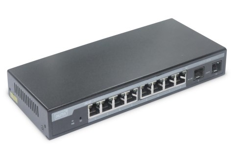 L2 managed 8-Port Gigabit PoE Switch + 2 SFP10/100/1000Mbps, 86W PoE Power Budget,