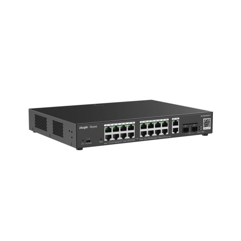 Ruijie Networks RG-ES220GS-P łącza sieciowe Zarządzany L2 Gigabit Ethernet (10/100/1000) Obsługa PoE Czarny