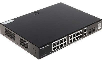 Ruijie Networks RG-ES220GS-P łącza sieciowe Zarządzany L2 Gigabit Ethernet (10/100/1000) Obsługa PoE Czarny
