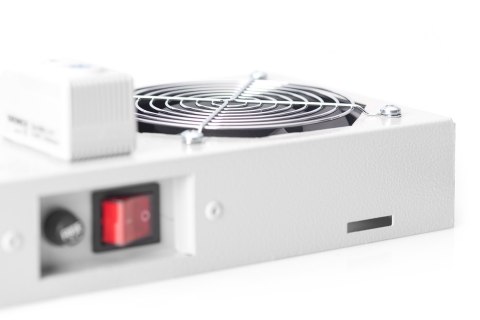 Panel wentylacyjny DIGITUS do szaf 19" wiszących, 2 x wentylator, termostat, szary