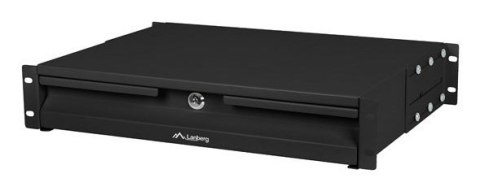 SZUFLADA DO SZAF 19" 2U 360MM CZARNA LANBERG (2U/483X360MM UDŹWIG DO 90KG, MONTAŻ 4 PUNKTOWY)