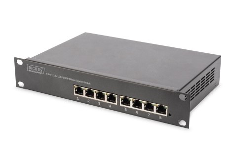 Zestaw sieciowy 10": szafa wisząca 9U, półka, listwa zasilająca, 8-port switch, panel kat.6, czarny