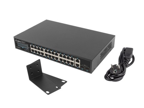 Switch LANBERG RSGE-24P-2GE-2S-360 RACK 19" 24X 1GB POE+/2X GB/2X SFP 360W