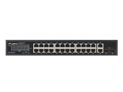 Switch LANBERG RSGE-24P-2GE-2S-360 RACK 19" 24X 1GB POE+/2X GB/2X SFP 360W