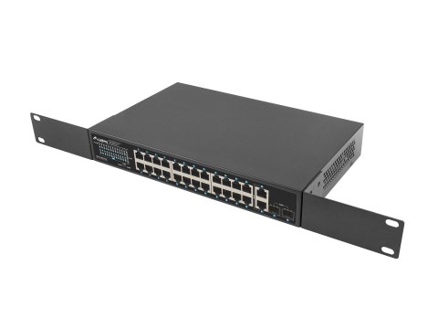 Switch LANBERG RSGE-24P-2GE-2S-360 RACK 19" 24X 1GB POE+/2X GB/2X SFP 360W