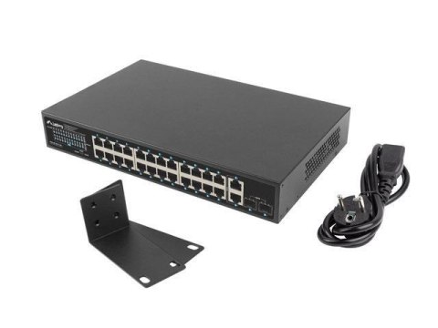 Switch LANBERG RSGE-24P-2GE-2S-360 RACK 19" 24X 1GB POE+/2X GB/2X SFP 360W