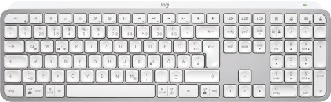 Klawiatura Logitech MX Keys S Uniwersalna RF Wireless + Bluetooth QWERTZ Niemiecki Aluminium, Biały