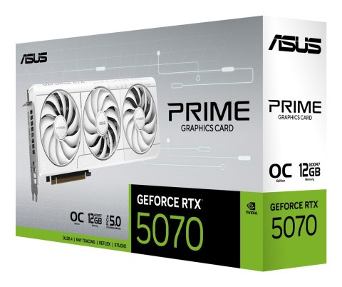Karta graficzna VGA PCIE16 RTX5070 12GB GDDR7/PRIME-RTX5070-O12G-WHITE ASUS