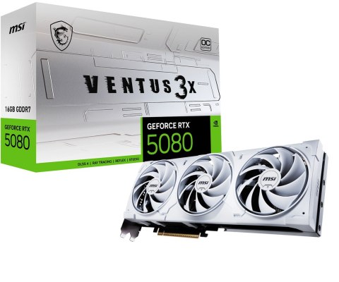 Karta graficzna MSI GeForce RTX 5080 16GB VENTUS 3X OC WHITE GDDR7