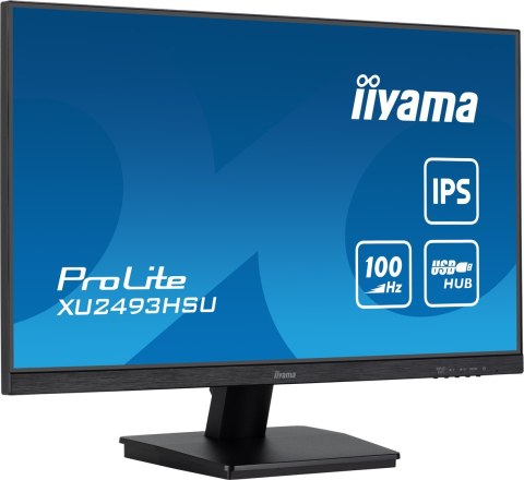 Iiyama ProLite XU2493HSU-B7 monitor komputerowy 60,5 cm (23.8") 1920 x 1080 px Full HD LED Czarny