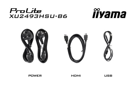 Iiyama ProLite XU2493HSU-B7 monitor komputerowy 60,5 cm (23.8") 1920 x 1080 px Full HD LED Czarny