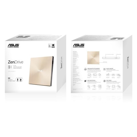 ASUS ZenDrive U9M dysk optyczny DVD±RW Złoto