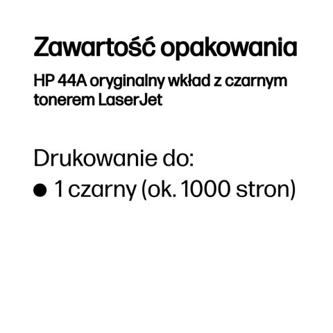HP 44A oryginalny wkład z czarnym tonerem LaserJet