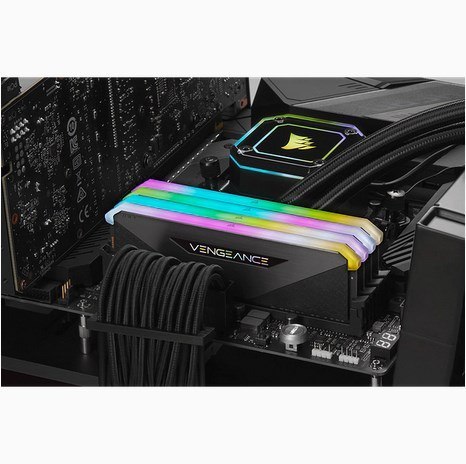 Corsair Vengeance RGB RT, DDR4-3200, CL16 - 16 GB Dual-Kit, czarny
