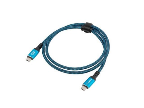 LANBERG KABEL USB-C M/M USB4 0.5M 240W 8K 60HZ CZARNO-NIEBIESKI