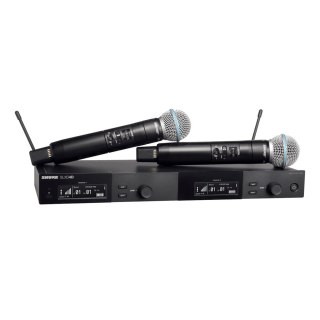 Shure SLXD24DE/B58-G59 - Podwójny cyfrowy system bezprzewodowy z dwoma nadajnikiami/mikrofonami "do ręki"