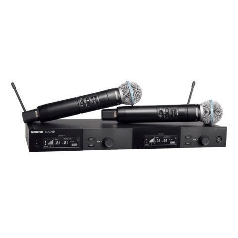 Shure SLXD24DE/B58-G59 - Podwójny cyfrowy system bezprzewodowy z dwoma nadajnikiami/mikrofonami "do ręki"