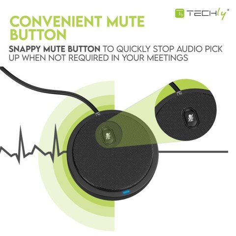 TECHLY MIKROFON KONFERENCYJNY +MUTE