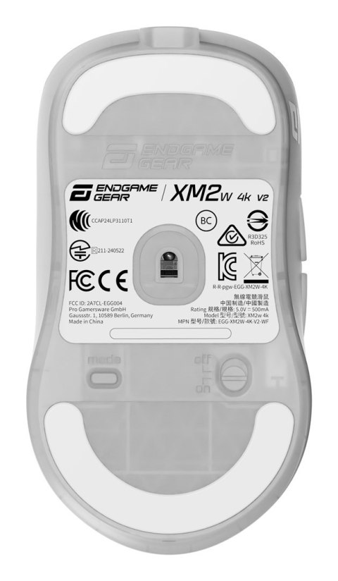 Mysz do gier Endgame Gear XM2w 4k v2 - White Frost